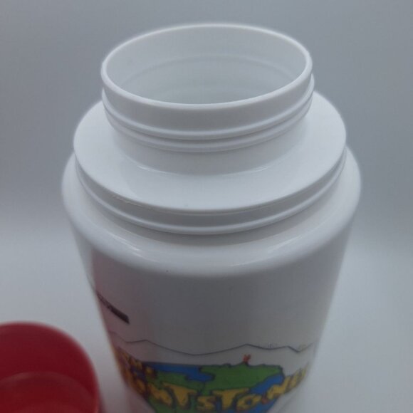 Flintstones Thermos 90s Cartoon TV Show Millennial Nostalgia Red Cup Lid 3700 - Picture 9 of 11